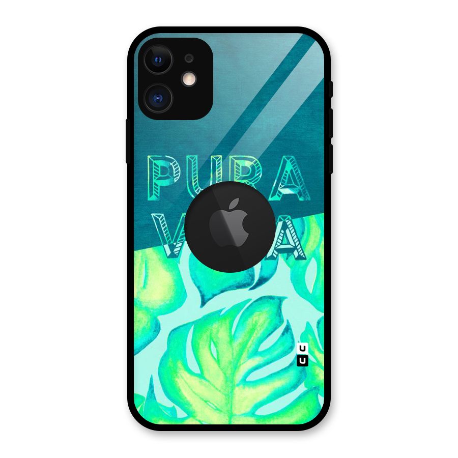 Pre Vida Glass Back Case for iPhone 11 Logo Cut