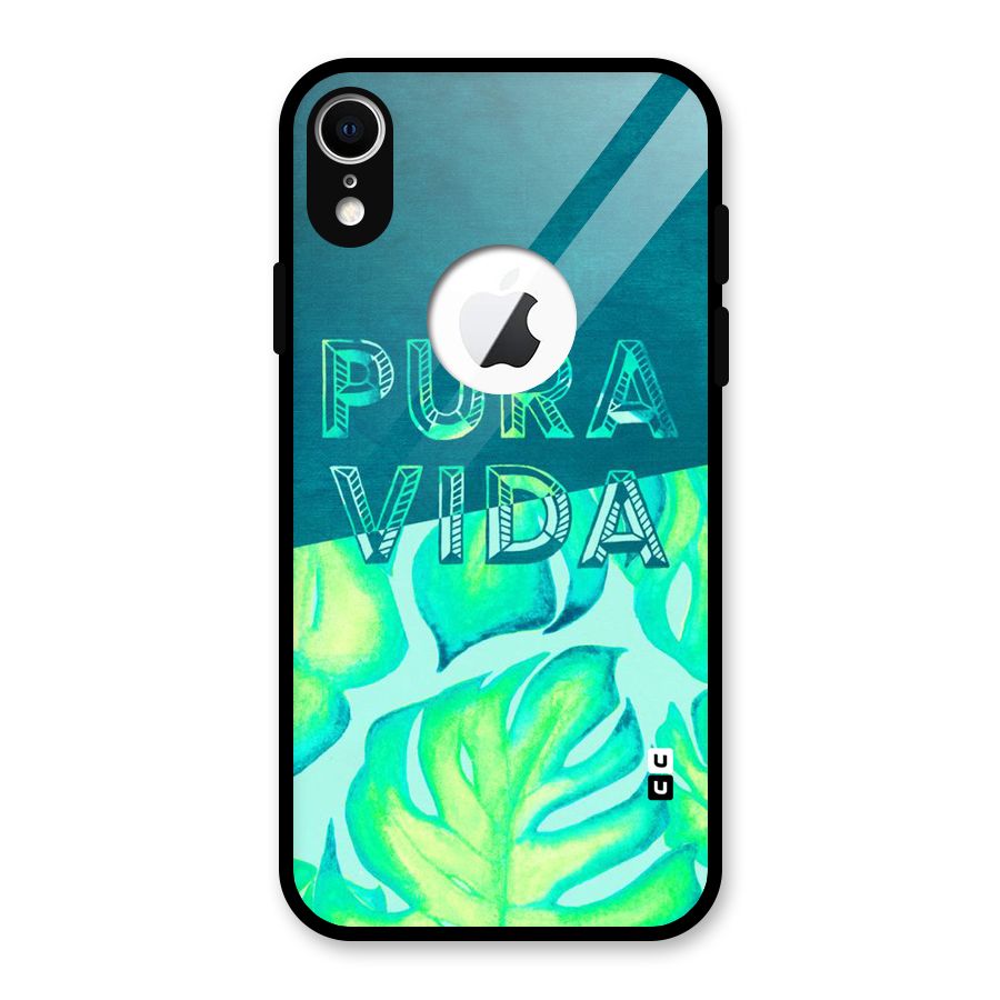 Pre Vida Glass Back Case for iPhone XR Logo Cut