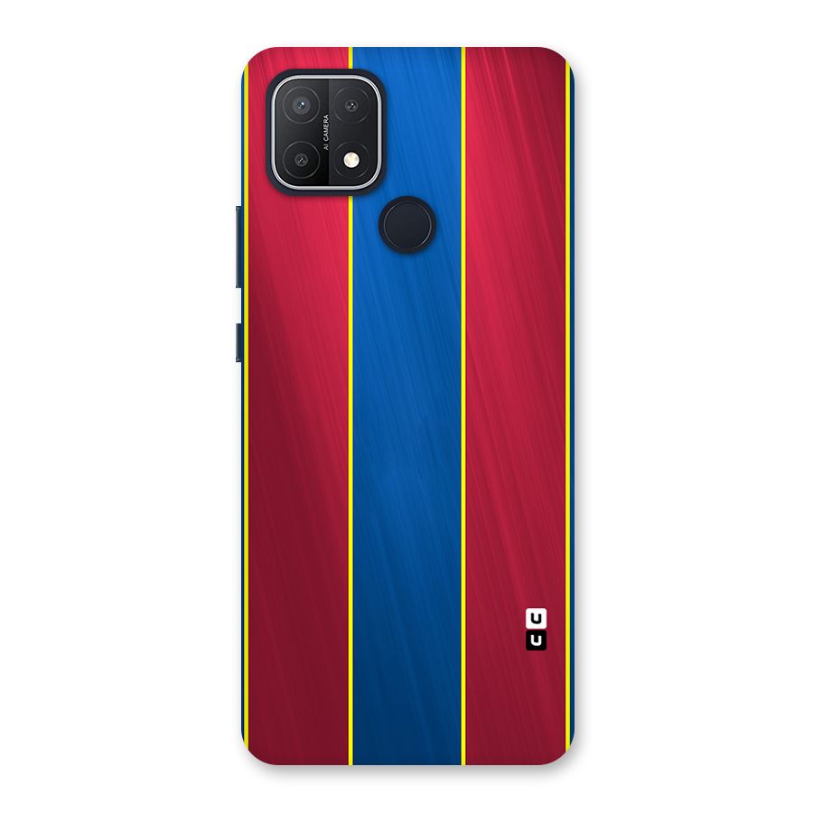 Premium Vertical Stripes Back Case for Oppo A15s
