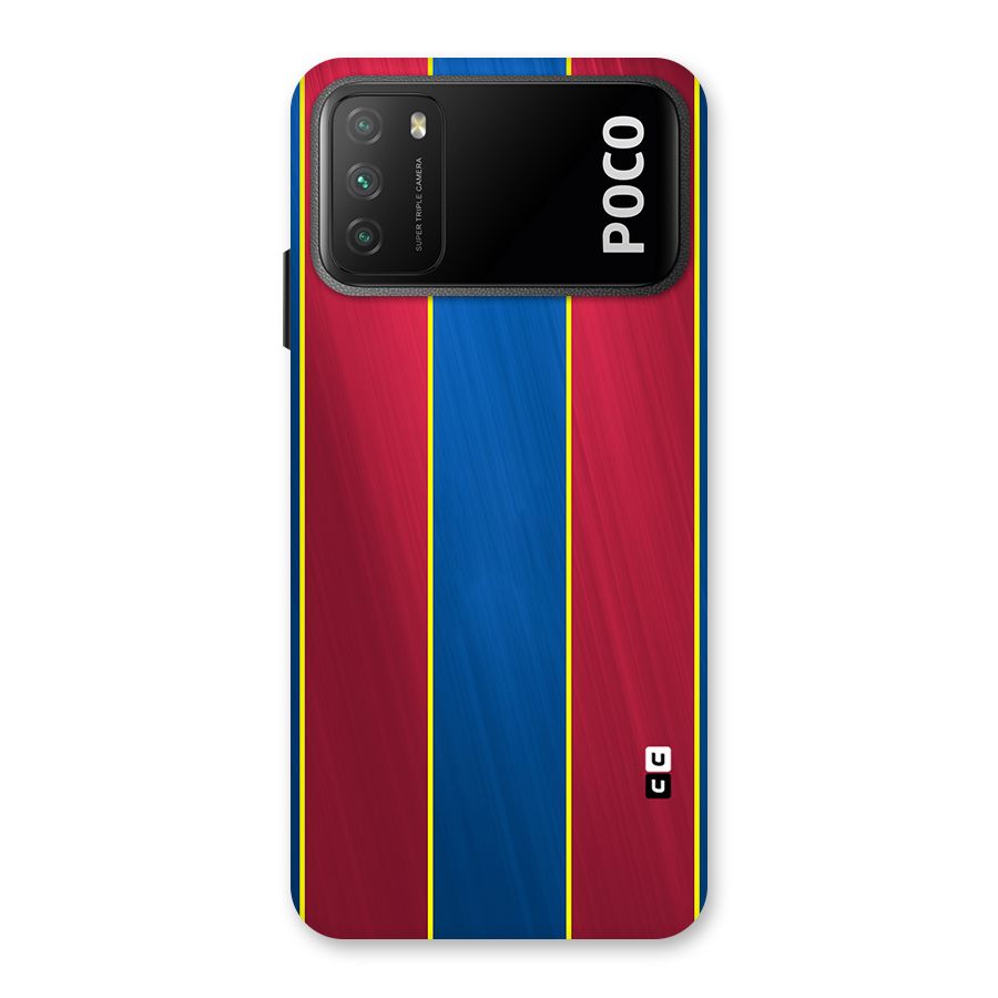 Premium Vertical Stripes Back Case for Poco M3