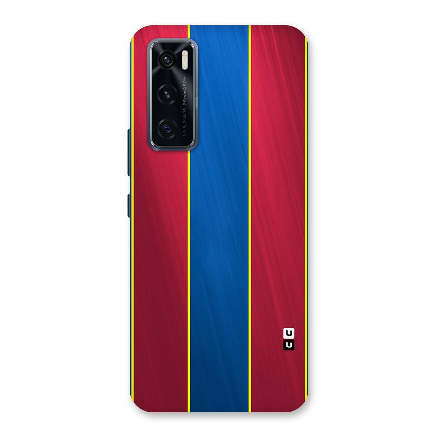 Premium Vertical Stripes Back Case for Vivo V20 SE