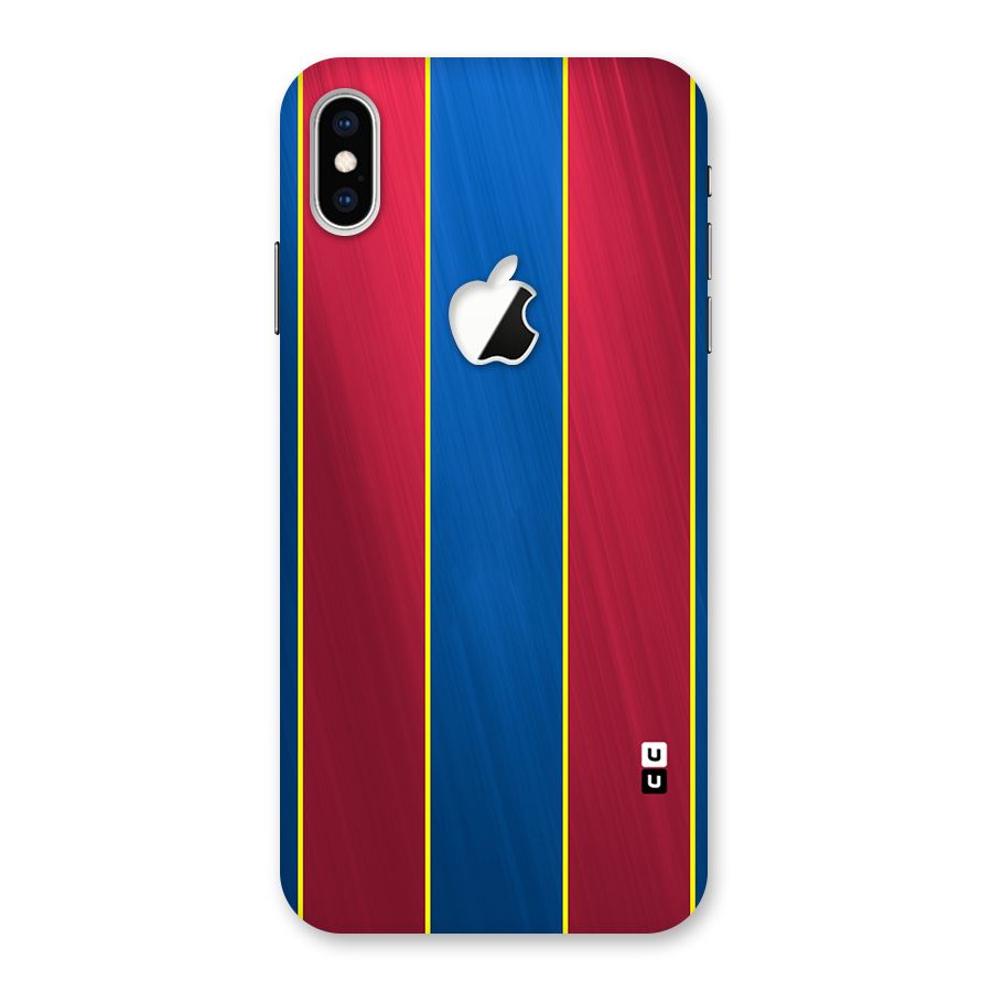 Premium Vertical Stripes Back Case for iPhone XS Max Apple Cut