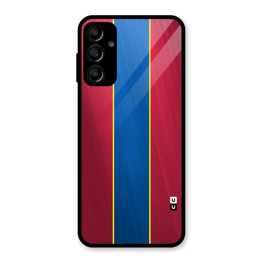 Premium Vertical Stripes Glass Back Case for Galaxy A14 5G