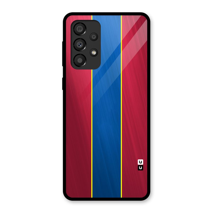Premium Vertical Stripes Glass Back Case for Galaxy A33 5G