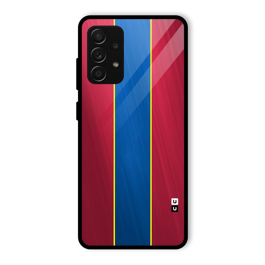 Premium Vertical Stripes Glass Back Case for Galaxy A53 5G