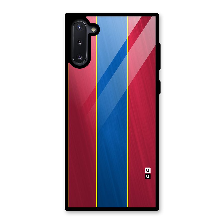Premium Vertical Stripes Glass Back Case for Galaxy Note 10