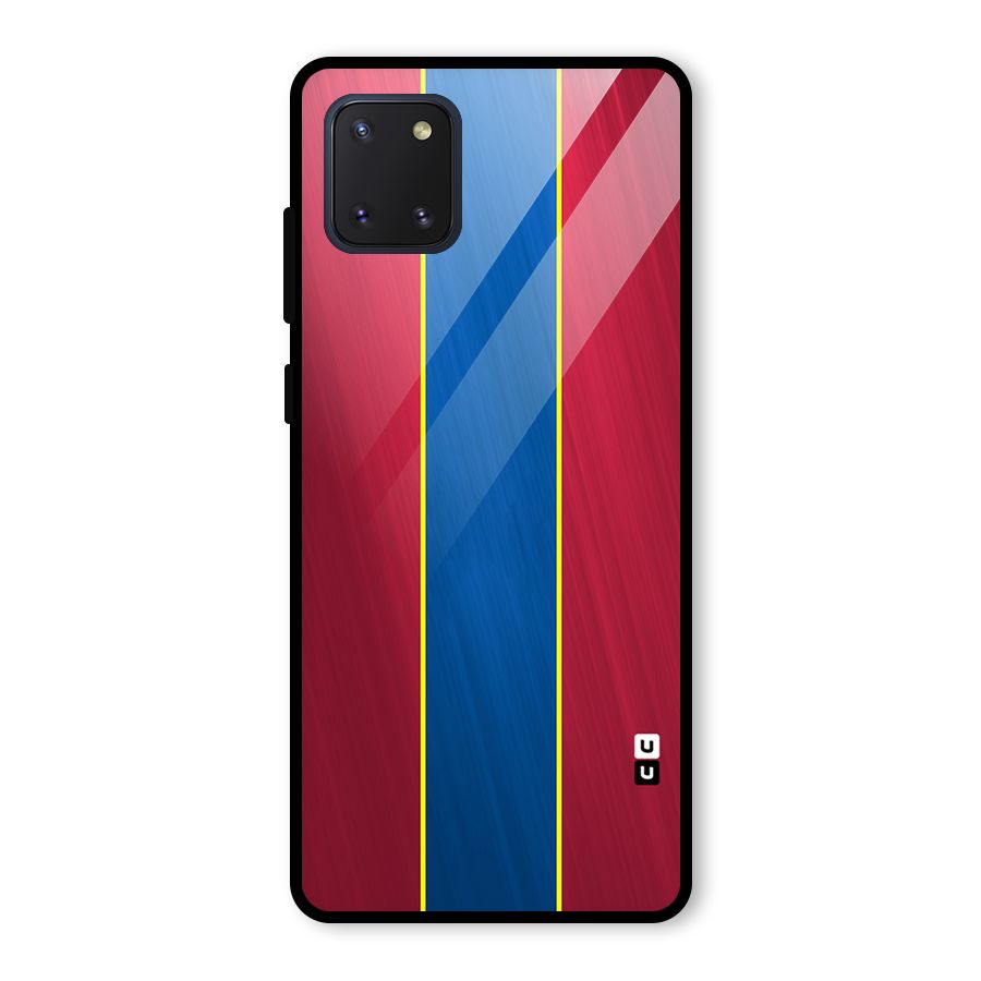 Premium Vertical Stripes Glass Back Case for Galaxy Note 10 Lite