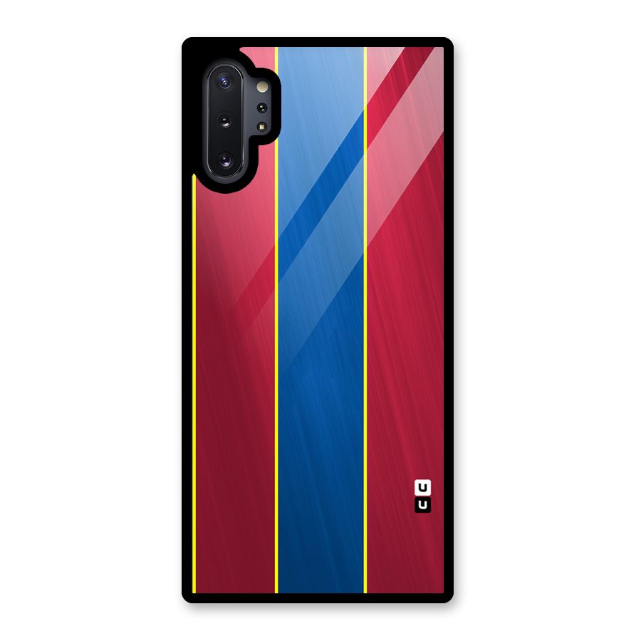 Premium Vertical Stripes Glass Back Case for Galaxy Note 10 Plus