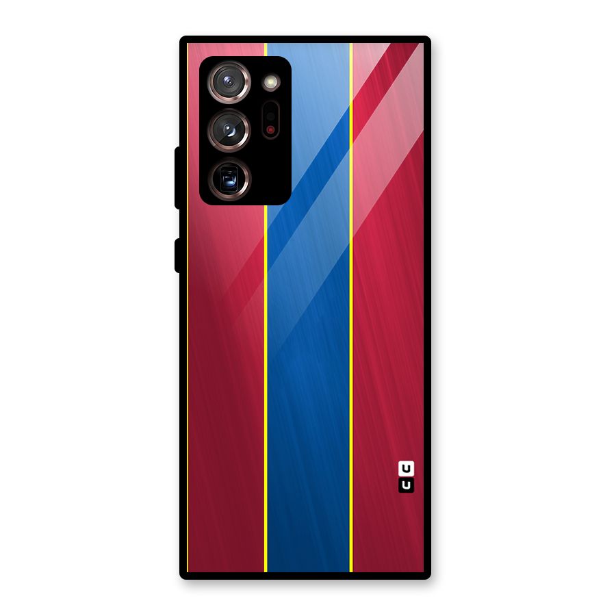 Premium Vertical Stripes Glass Back Case for Galaxy Note 20 Ultra