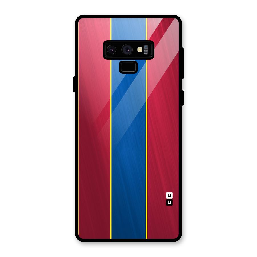 Premium Vertical Stripes Glass Back Case for Galaxy Note 9