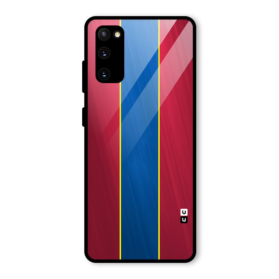 Premium Vertical Stripes Glass Back Case for Galaxy S20 FE 5G
