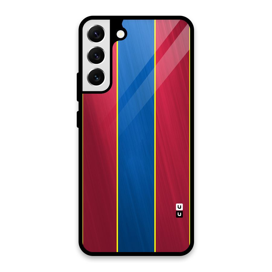 Premium Vertical Stripes Glass Back Case for Galaxy S22 Plus 5G