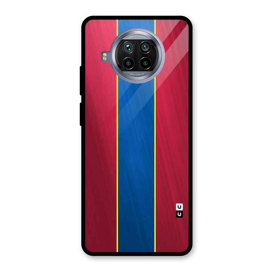 Premium Vertical Stripes Glass Back Case for Mi 10i