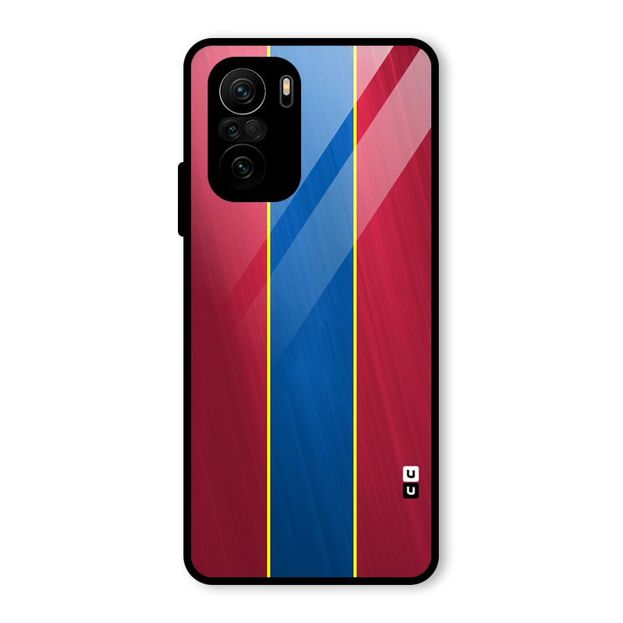 Premium Vertical Stripes Glass Back Case for Mi 11x