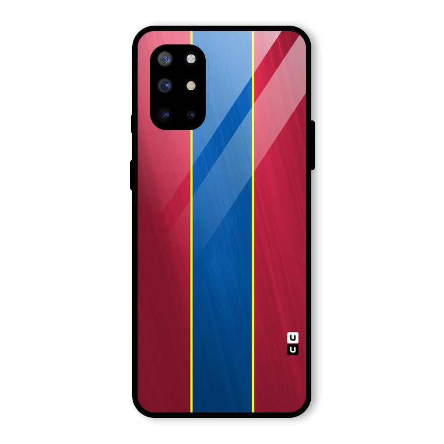 Premium Vertical Stripes Glass Back Case for OnePlus 8T