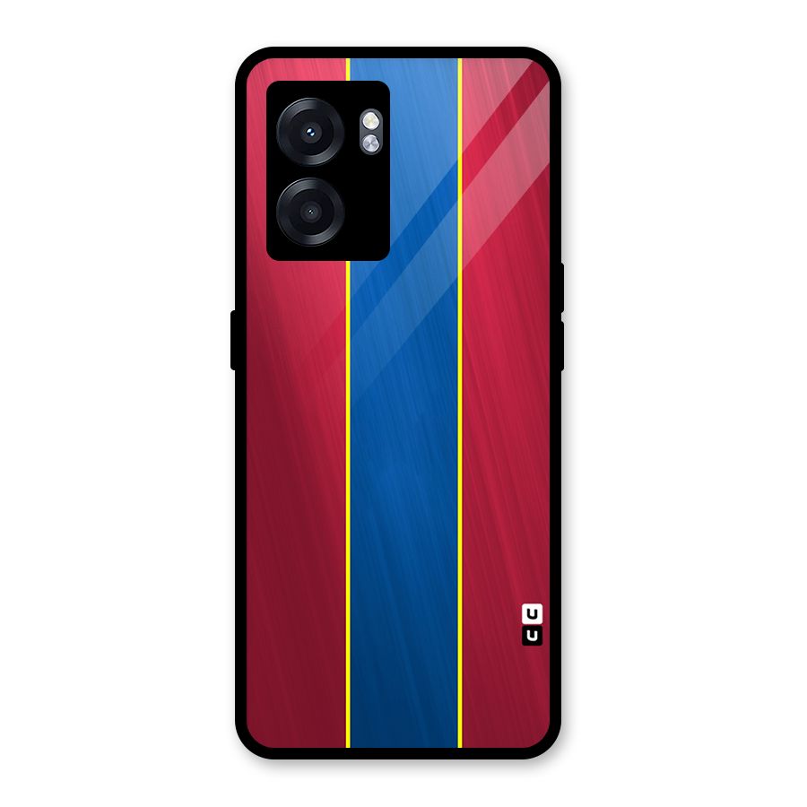 Premium Vertical Stripes Glass Back Case for Oppo K10 (5G)