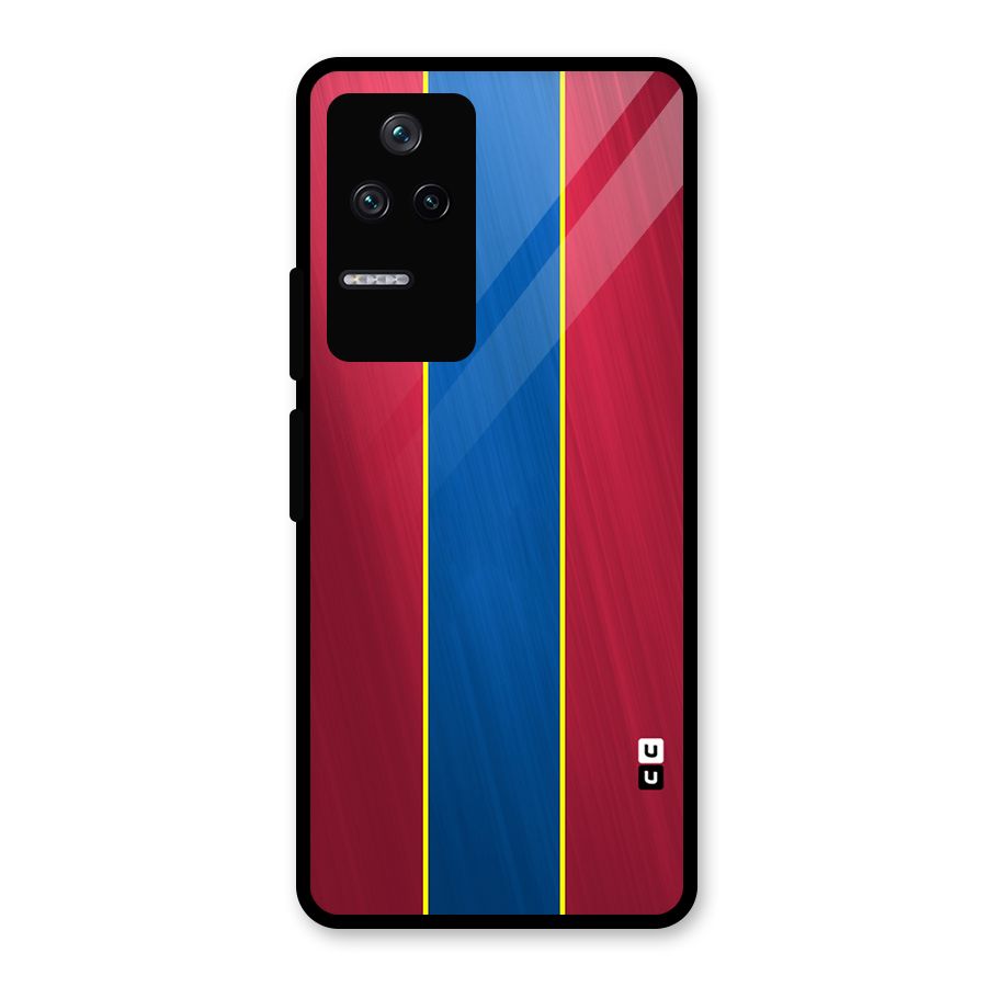 Premium Vertical Stripes Glass Back Case for Poco F4 5G