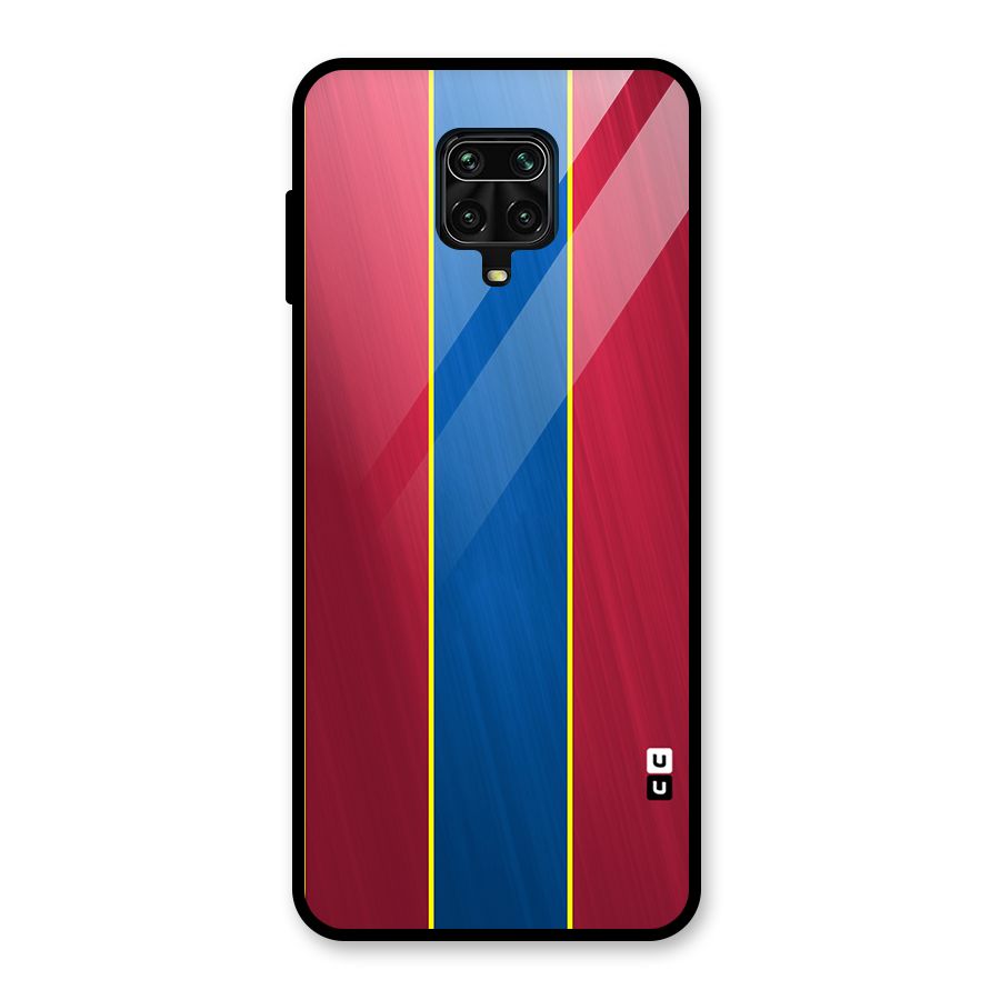 Premium Vertical Stripes Glass Back Case for Poco M2 Pro