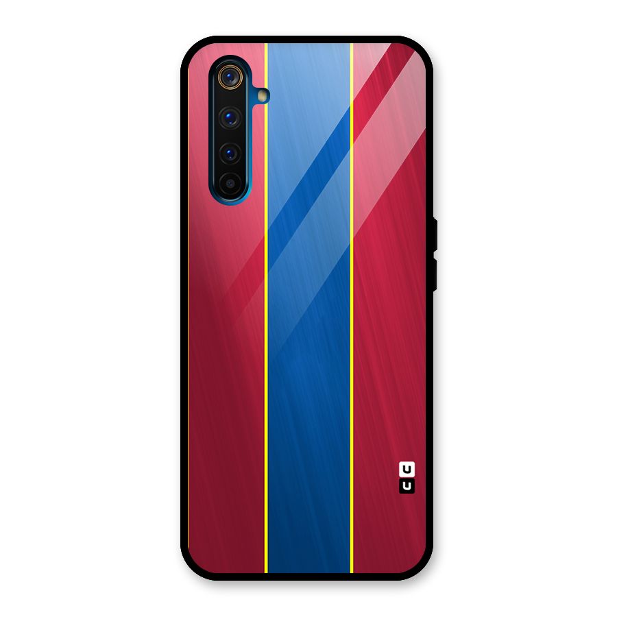 Premium Vertical Stripes Glass Back Case for Realme 6 Pro