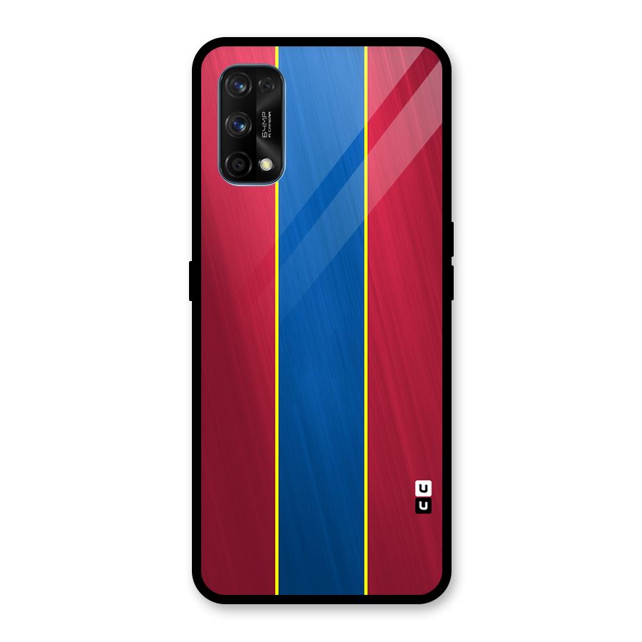 Premium Vertical Stripes Glass Back Case for Realme 7 Pro