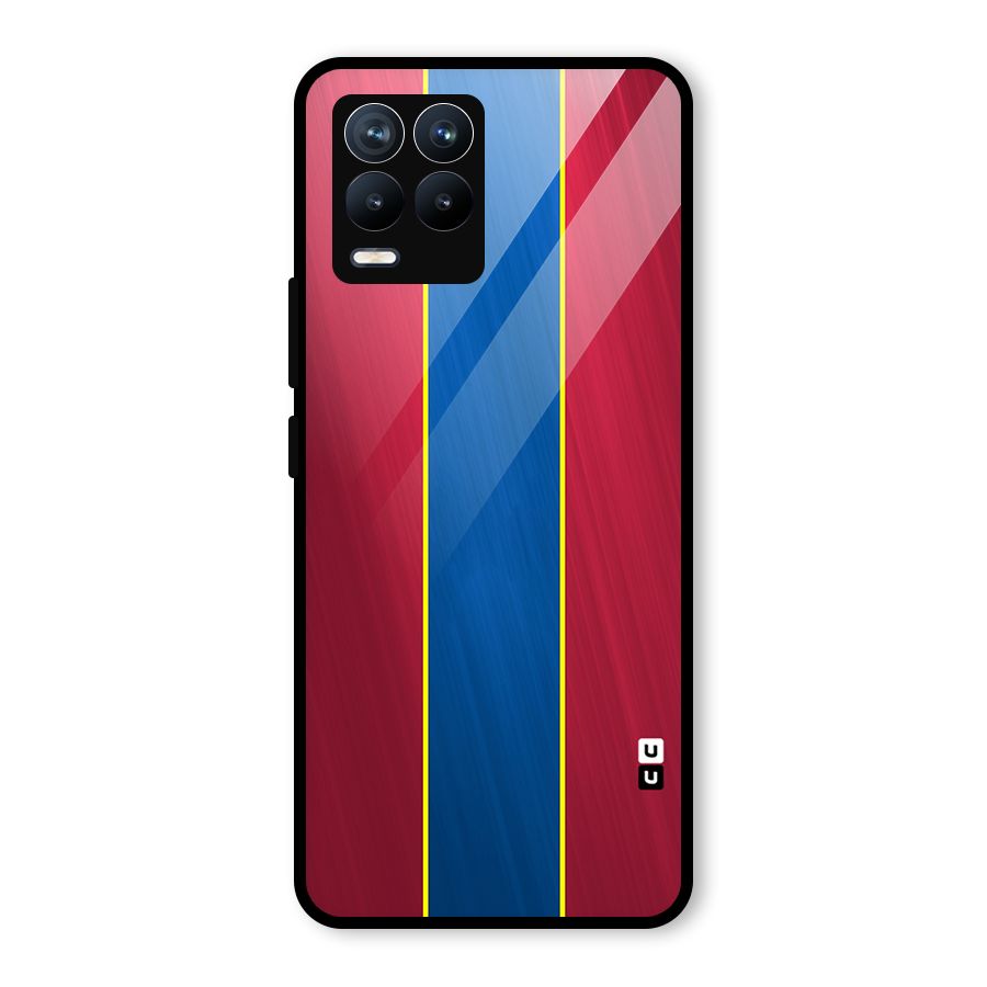 Premium Vertical Stripes Glass Back Case for Realme 8 Pro
