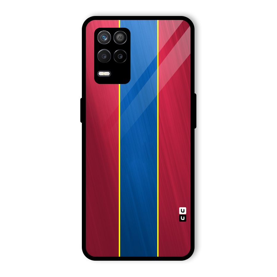 Premium Vertical Stripes Glass Back Case for Realme 9 5G