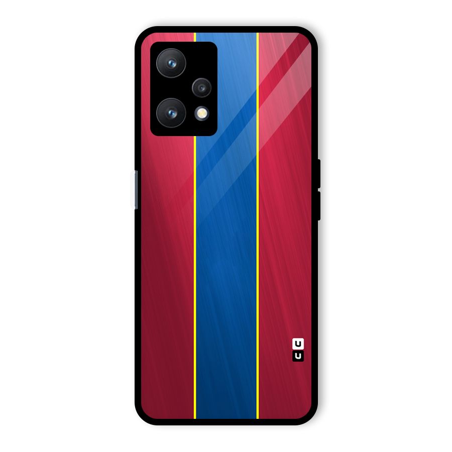 Premium Vertical Stripes Glass Back Case for Realme 9 Pro 5G