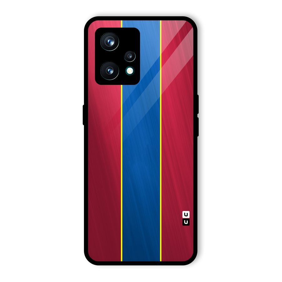 Premium Vertical Stripes Glass Back Case for Realme 9 Pro Plus 5G