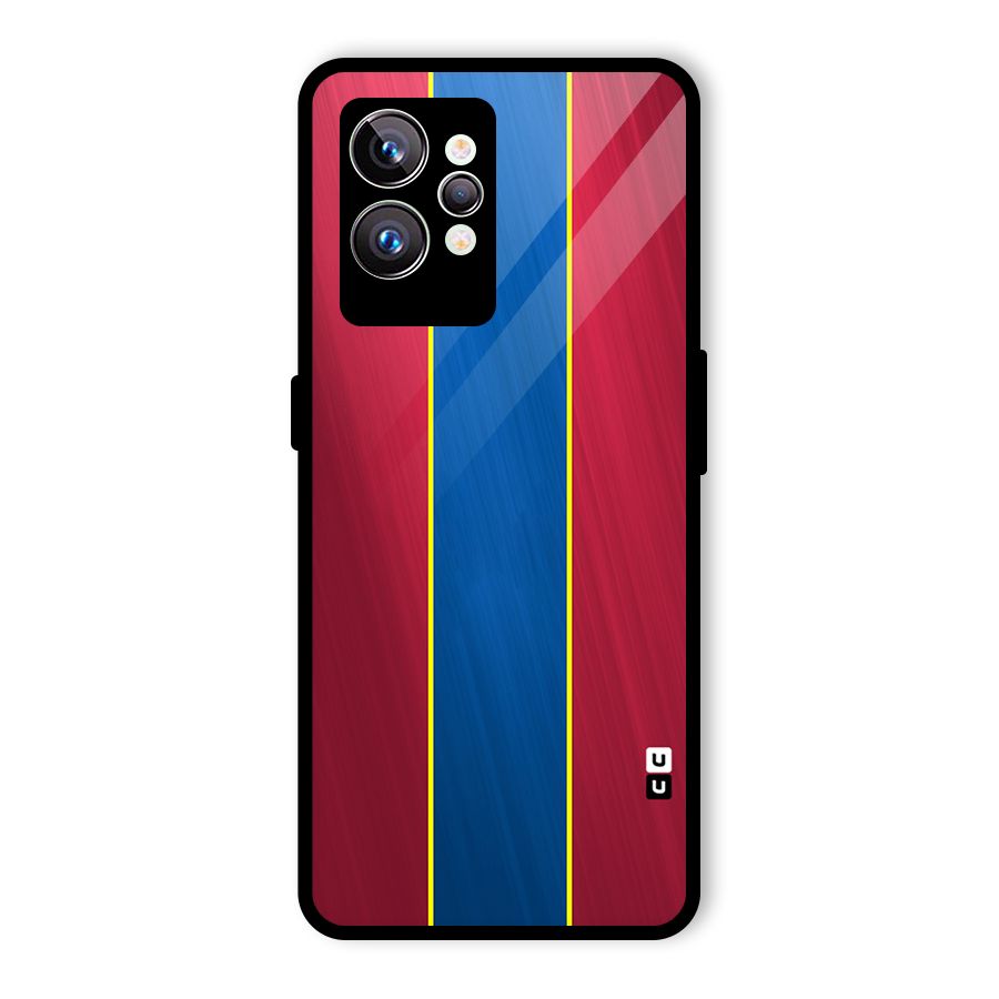 Premium Vertical Stripes Glass Back Case for Realme GT2 Pro