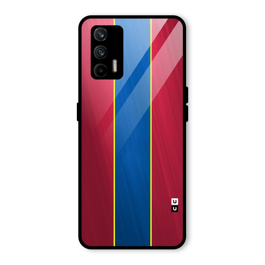 Premium Vertical Stripes Glass Back Case for Realme GT 5G