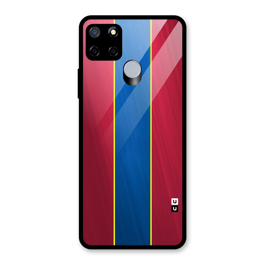 Premium Vertical Stripes Glass Back Case for Realme Narzo 20