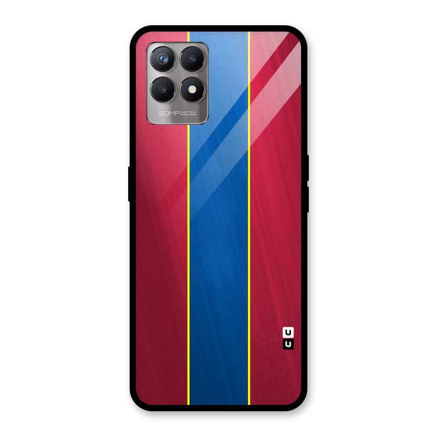 Premium Vertical Stripes Glass Back Case for Realme Narzo 50