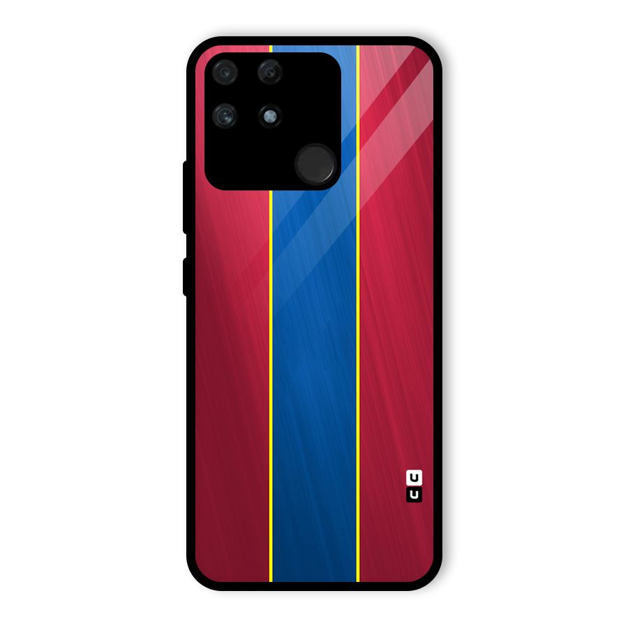 Premium Vertical Stripes Glass Back Case for Realme Narzo 50A