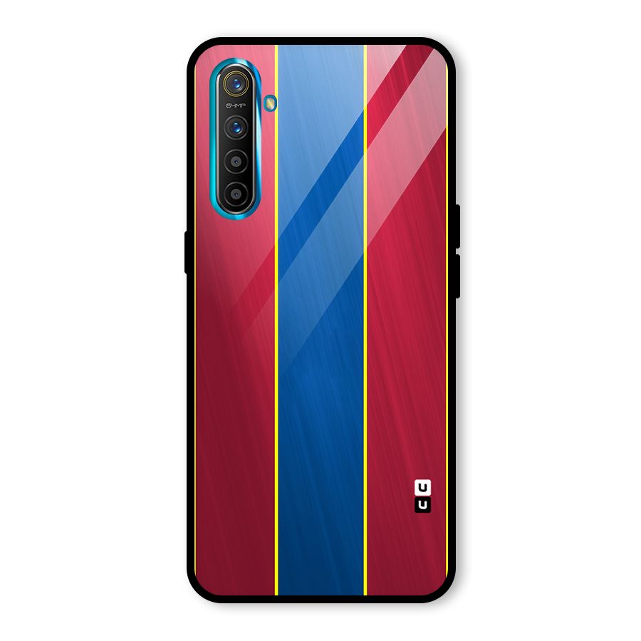 Premium Vertical Stripes Glass Back Case for Realme X2