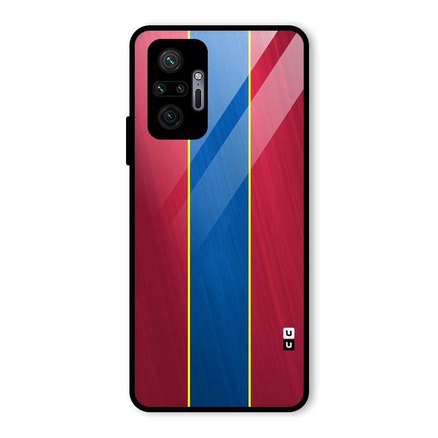 Premium Vertical Stripes Glass Back Case for Redmi Note 10 Pro