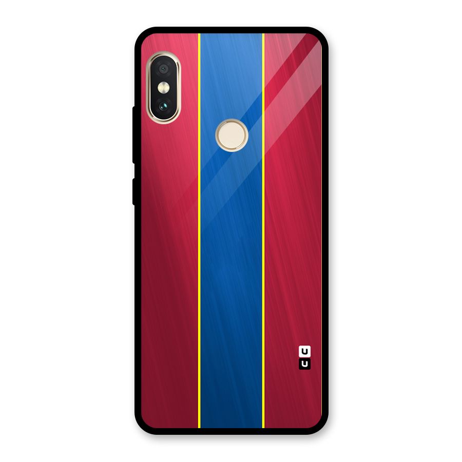 Premium Vertical Stripes Glass Back Case for Redmi Note 5 Pro