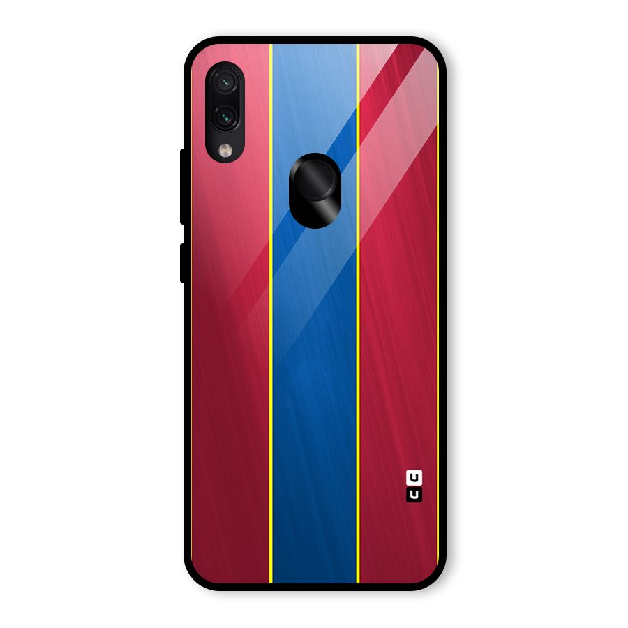 Premium Vertical Stripes Glass Back Case for Redmi Note 7 Pro