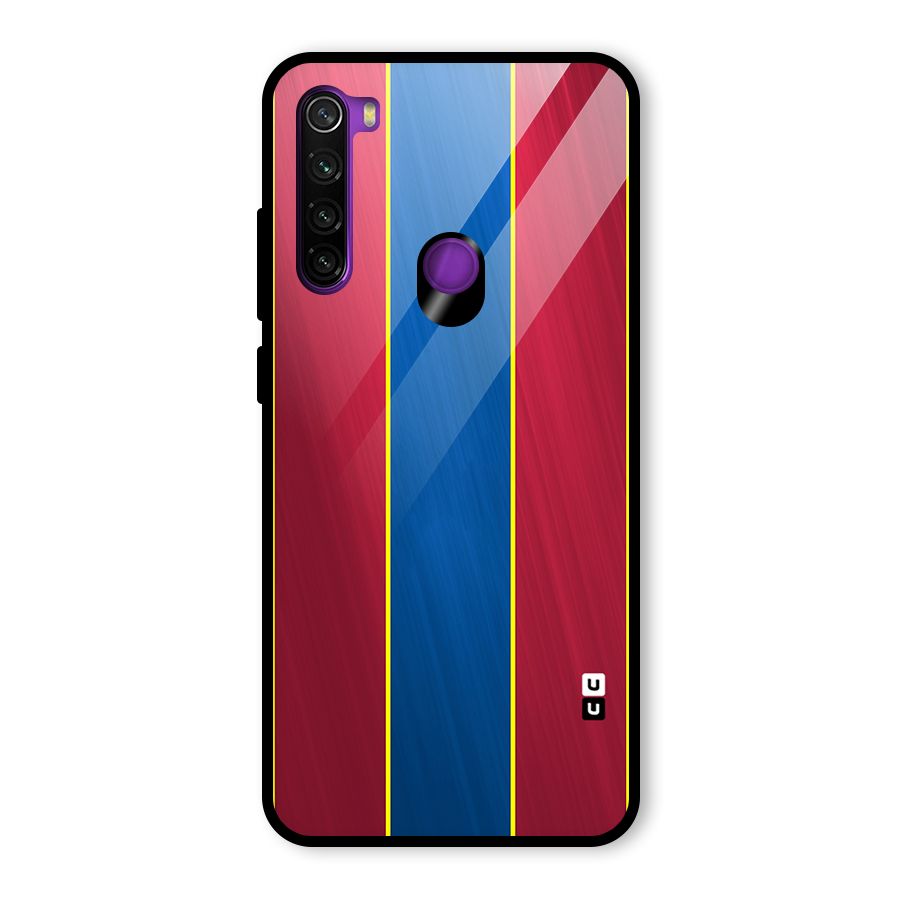 Premium Vertical Stripes Glass Back Case for Redmi Note 8