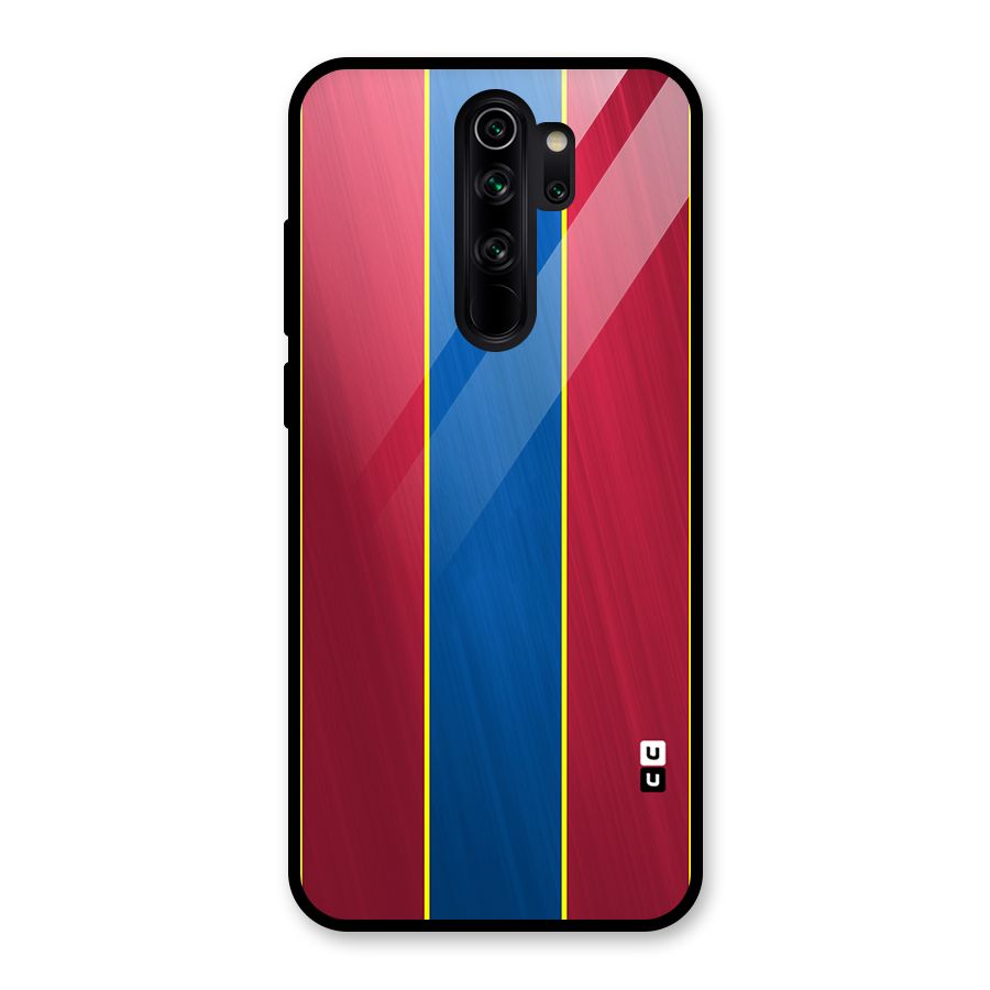 Premium Vertical Stripes Glass Back Case for Redmi Note 8 Pro