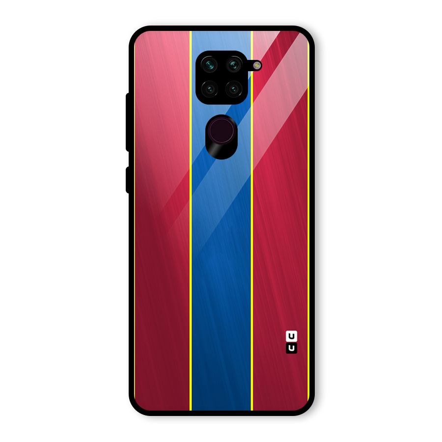 Premium Vertical Stripes Glass Back Case for Redmi Note 9