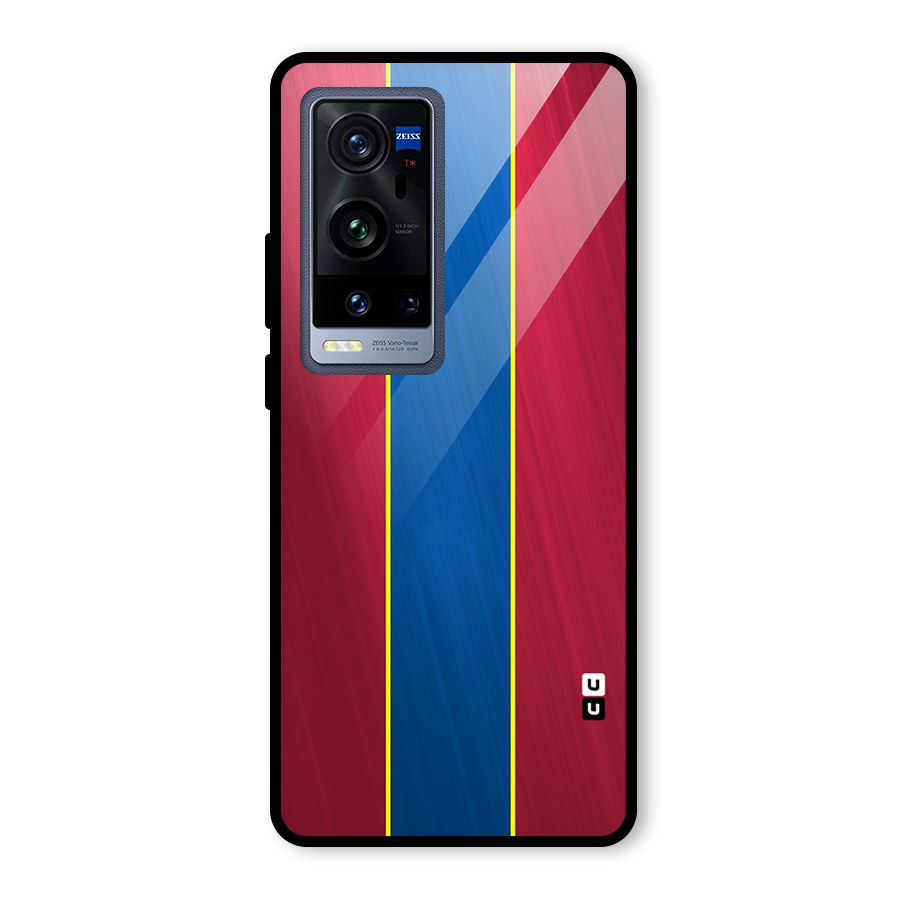 Premium Vertical Stripes Glass Back Case for Vivo X60 Pro Plus