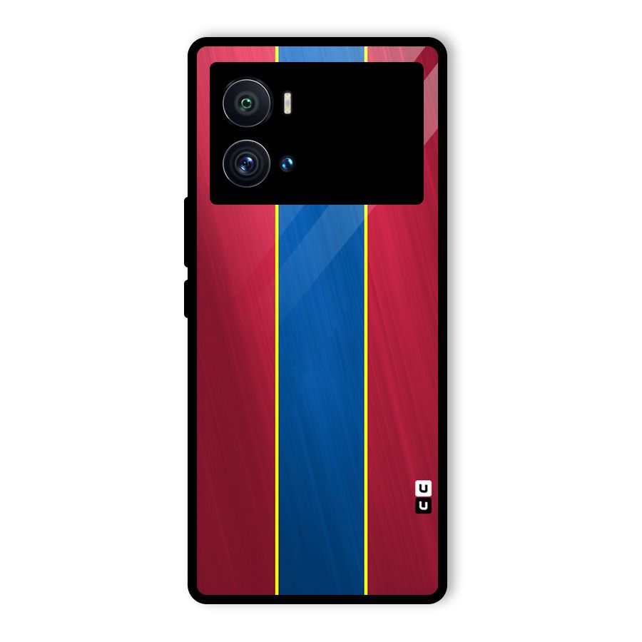 Premium Vertical Stripes Glass Back Case for Vivo iQOO 9 Pro