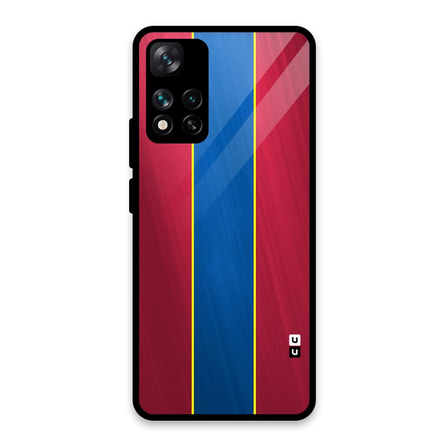 Premium Vertical Stripes Glass Back Case for Xiaomi 11i HyperCharge 5G