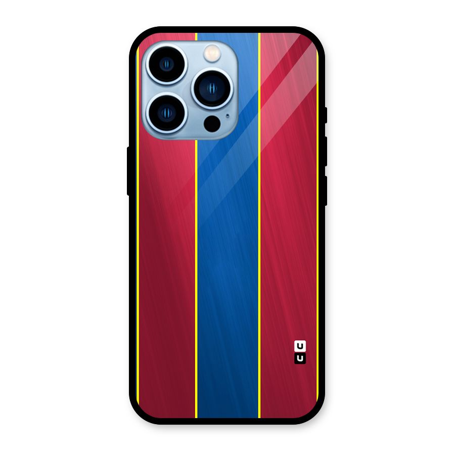 Premium Vertical Stripes Glass Back Case for iPhone 13 Pro