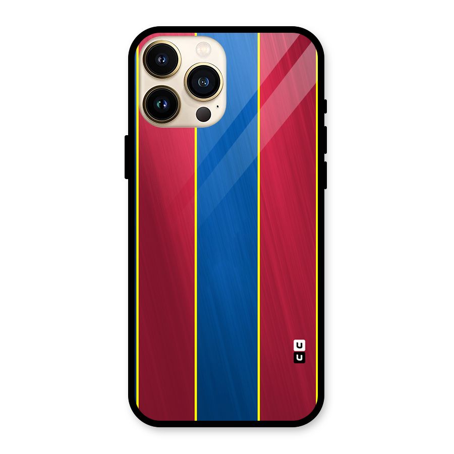 Premium Vertical Stripes Glass Back Case for iPhone 13 Pro Max