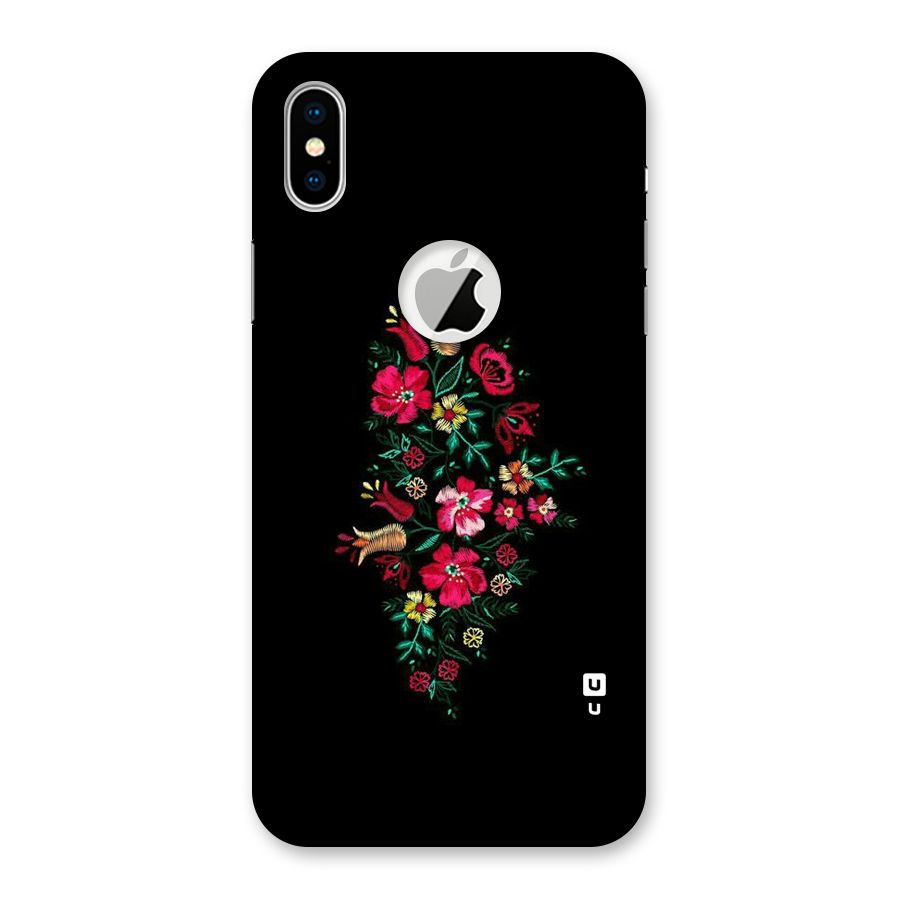 Pretty Allure Flower Back Case for iPhone XS Logo Cut