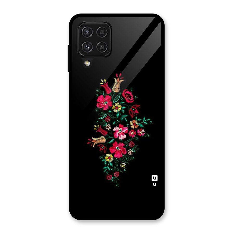 Pretty Allure Flower Glass Back Case for Galaxy A22 4G