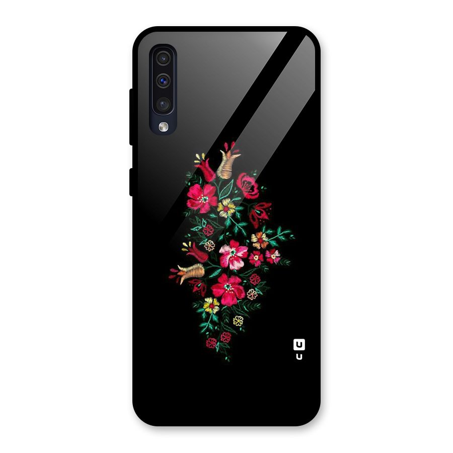 Pretty Allure Flower Glass Back Case for Galaxy A50