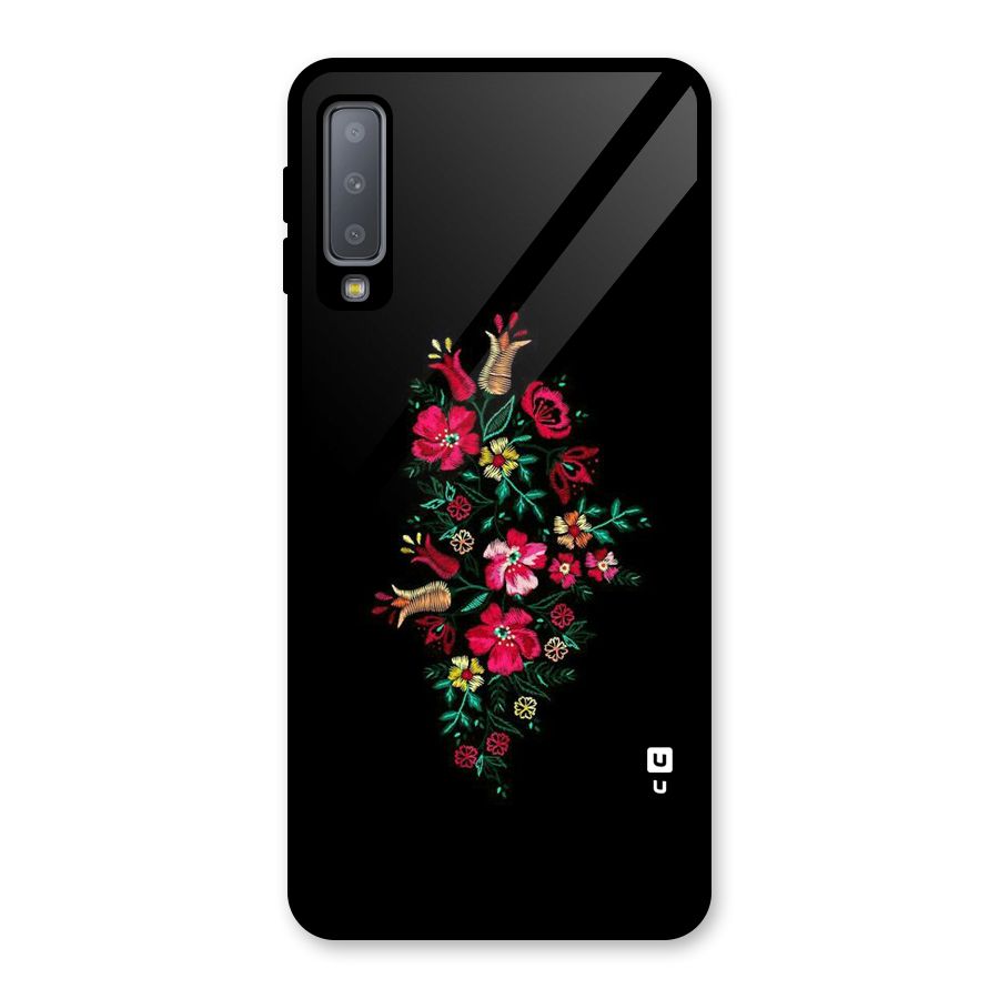 Pretty Allure Flower Glass Back Case for Galaxy A7 (2018)