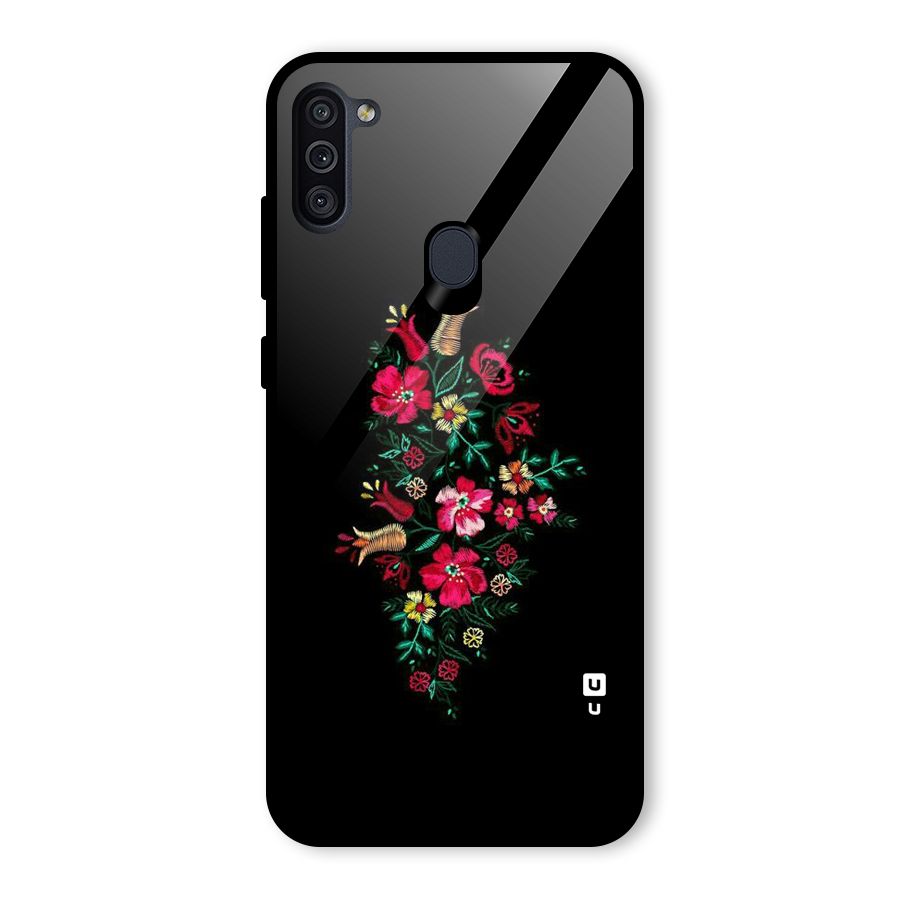 Pretty Allure Flower Glass Back Case for Galaxy M11